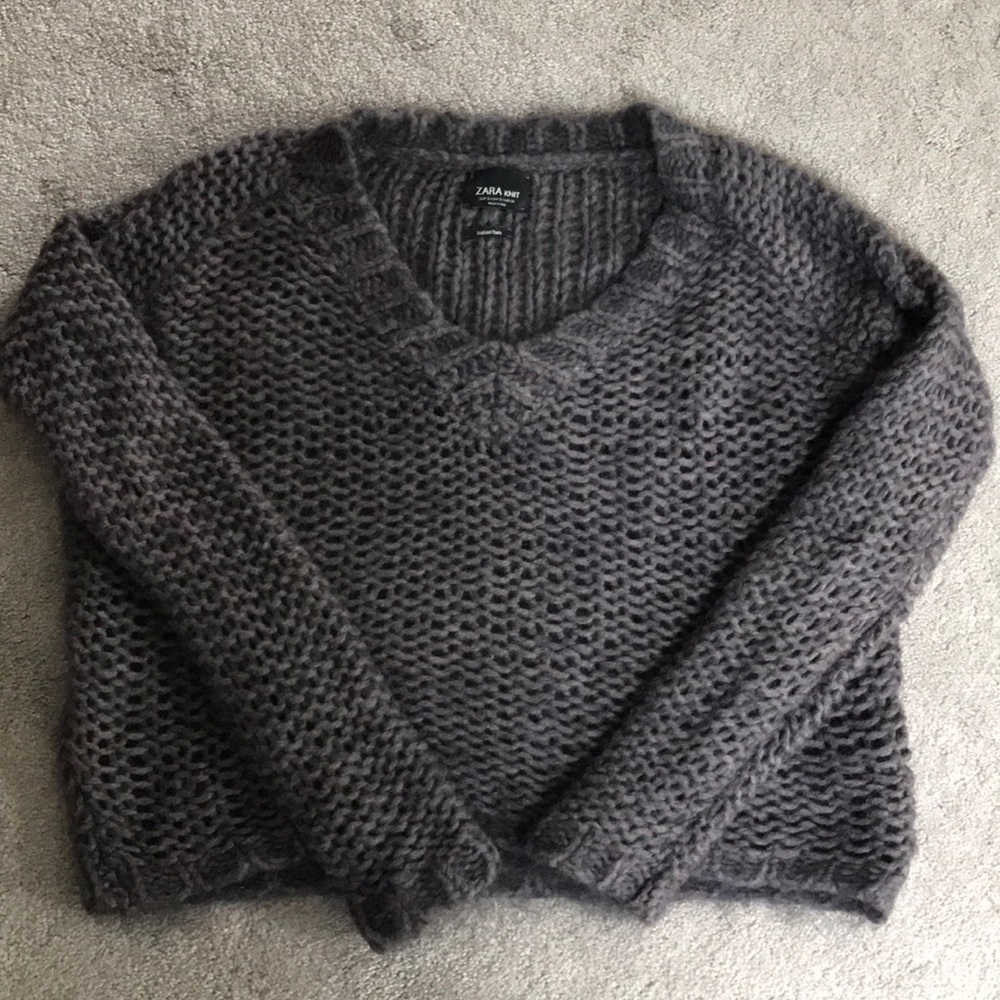 ZARA Open-Knit, Boxy Sweater